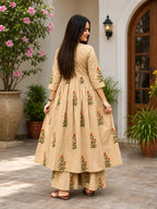 Women's Premium Cotton Kurta Palazzo Set | Elegant & Comfortable Ethnic Wear