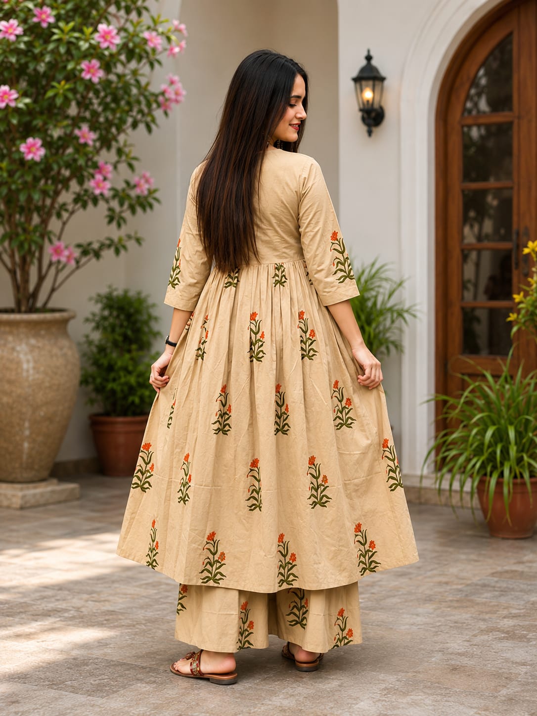 Women's Premium Cotton Kurta Palazzo Set | Elegant & Comfortable Ethnic Wear