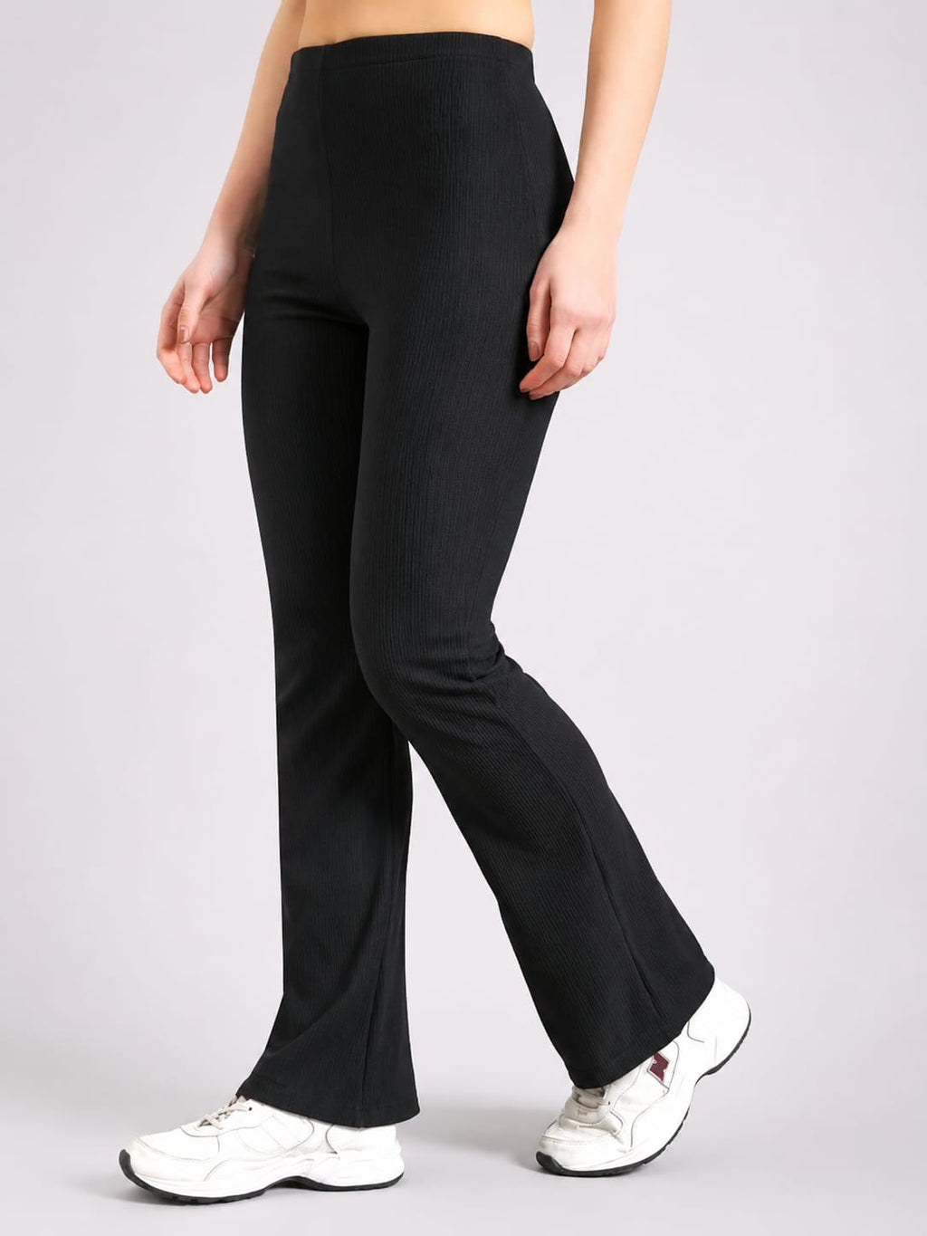 Black Flared Track Pants | Premium Stretchable Sports & Casual Wear