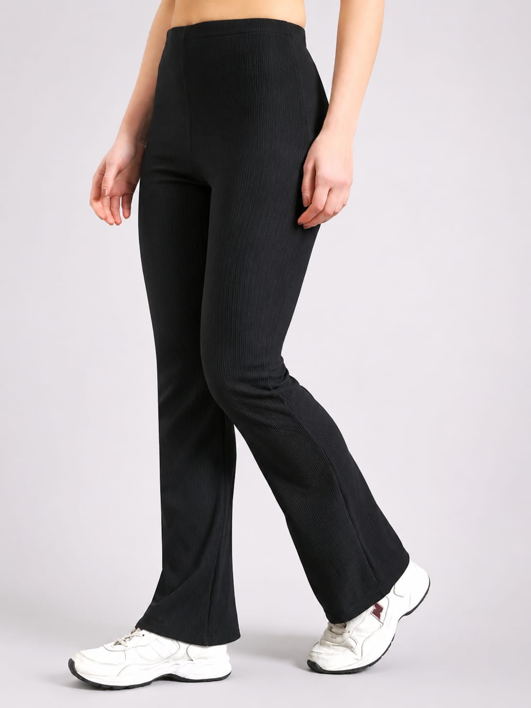 Black Flared Track Pants | Premium Stretchable Sports & Casual Wear