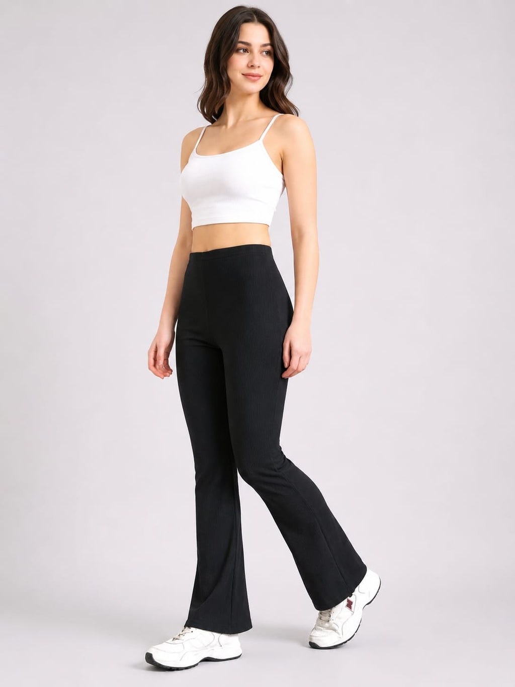 Black Flared Track Pants | Premium Stretchable Sports & Casual Wear