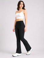 Black Flared Track Pants | Premium Stretchable Sports & Casual Wear