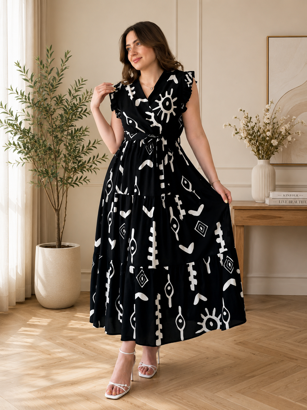Midnight Grace Designer Anarkali Dress