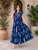 Aura Bloom Printed Party Wear Gown