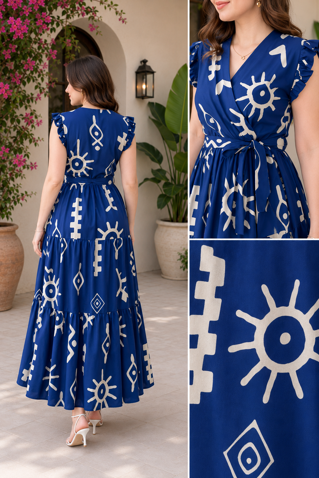 Aura Bloom Printed Party Wear Gown