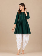 Women's Viscose Rayon Kurta & Dhoti Pant Set – Elegant Ethnic Wear