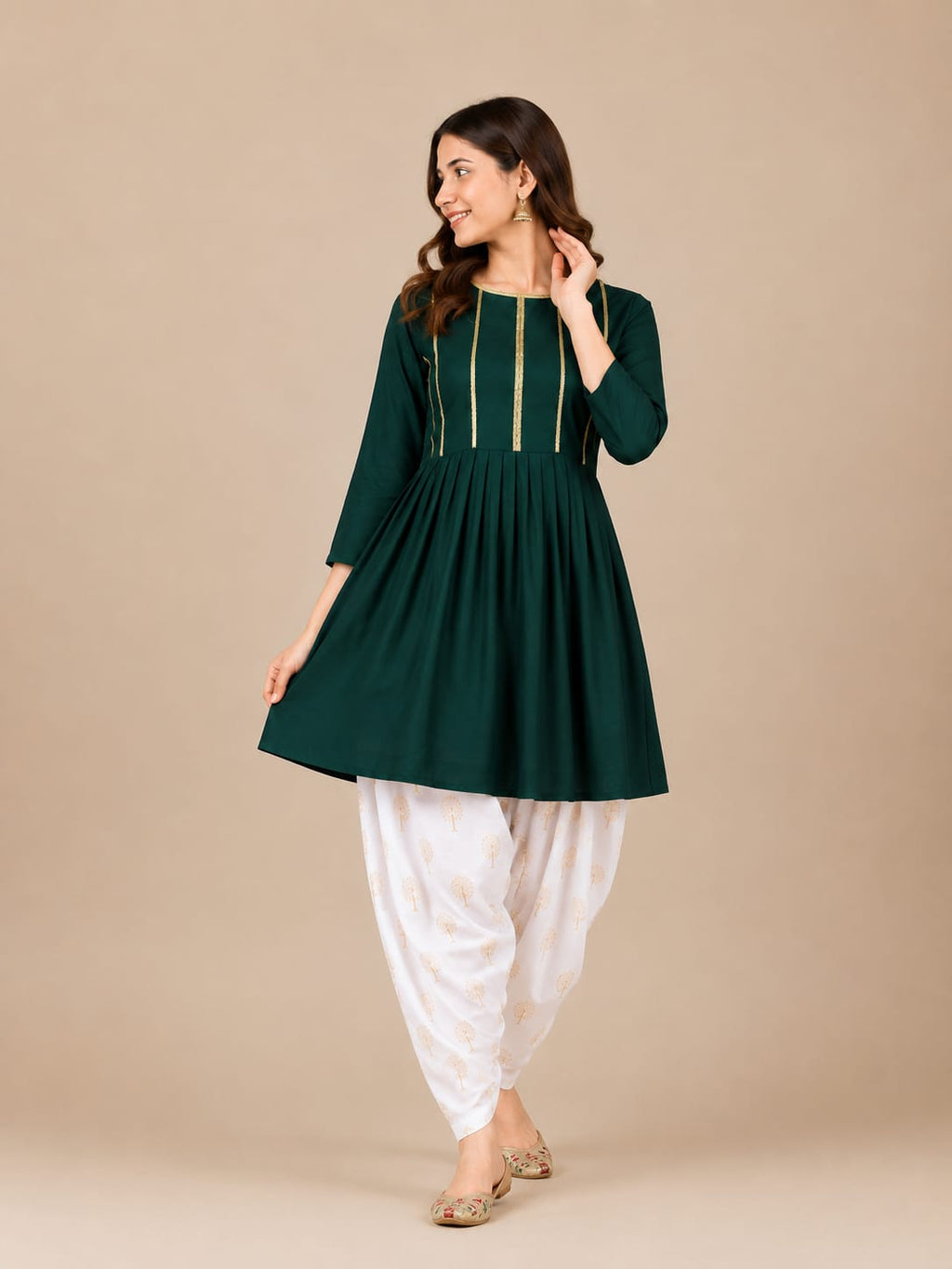 Women's Viscose Rayon Kurta & Dhoti Pant Set – Elegant Ethnic Wear