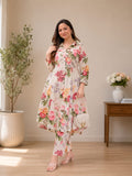FLOWER WOMEN PRINTED KURTA SET