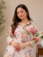 FLOWER WOMEN PRINTED KURTA SET