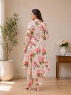 FLOWER WOMEN PRINTED KURTA SET