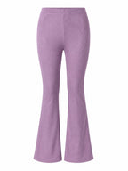 Lavender Flared Track Pants | Stretchable Gym, Yoga & Activewear Bottom