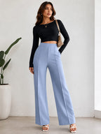 Plain Stylish Bell Bottom Trousers | Trendy High-Waist Flared Pants for Casual & Party Wear