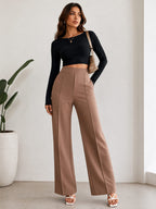 Plain Stylish Bell Bottom Trousers | Trendy High-Waist Flared Pants for Casual & Party Wear