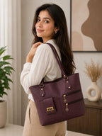 Premium Faux Leather Handbag | Elegant Large Capacity Tote Bag for Office & Daily Use