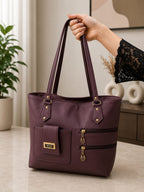 Premium Faux Leather Handbag | Elegant Large Capacity Tote Bag for Office & Daily Use