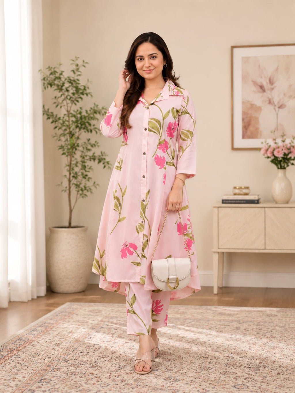 Women’s Floral Printed Kurta Set with Dupatta | Ethnic Kurti Set for Women