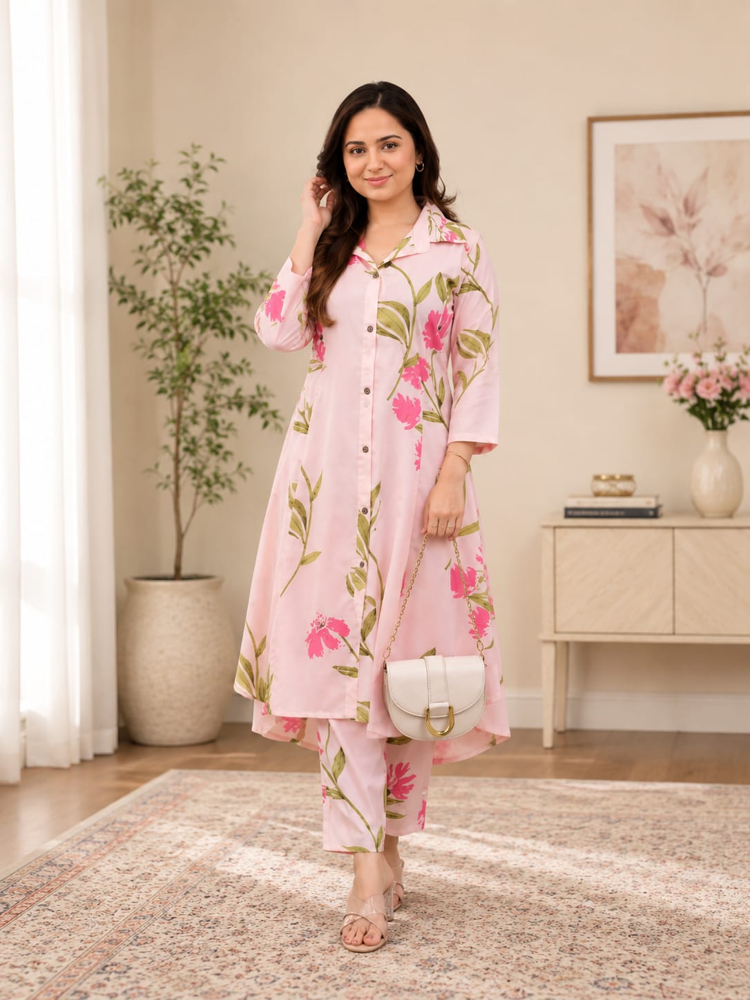 Women’s Floral Printed Kurta Set with Dupatta | Ethnic Kurti Set for Women