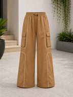 Stylish Wide Leg Cargo Pants | Trendy High-Waist Casual Trousers