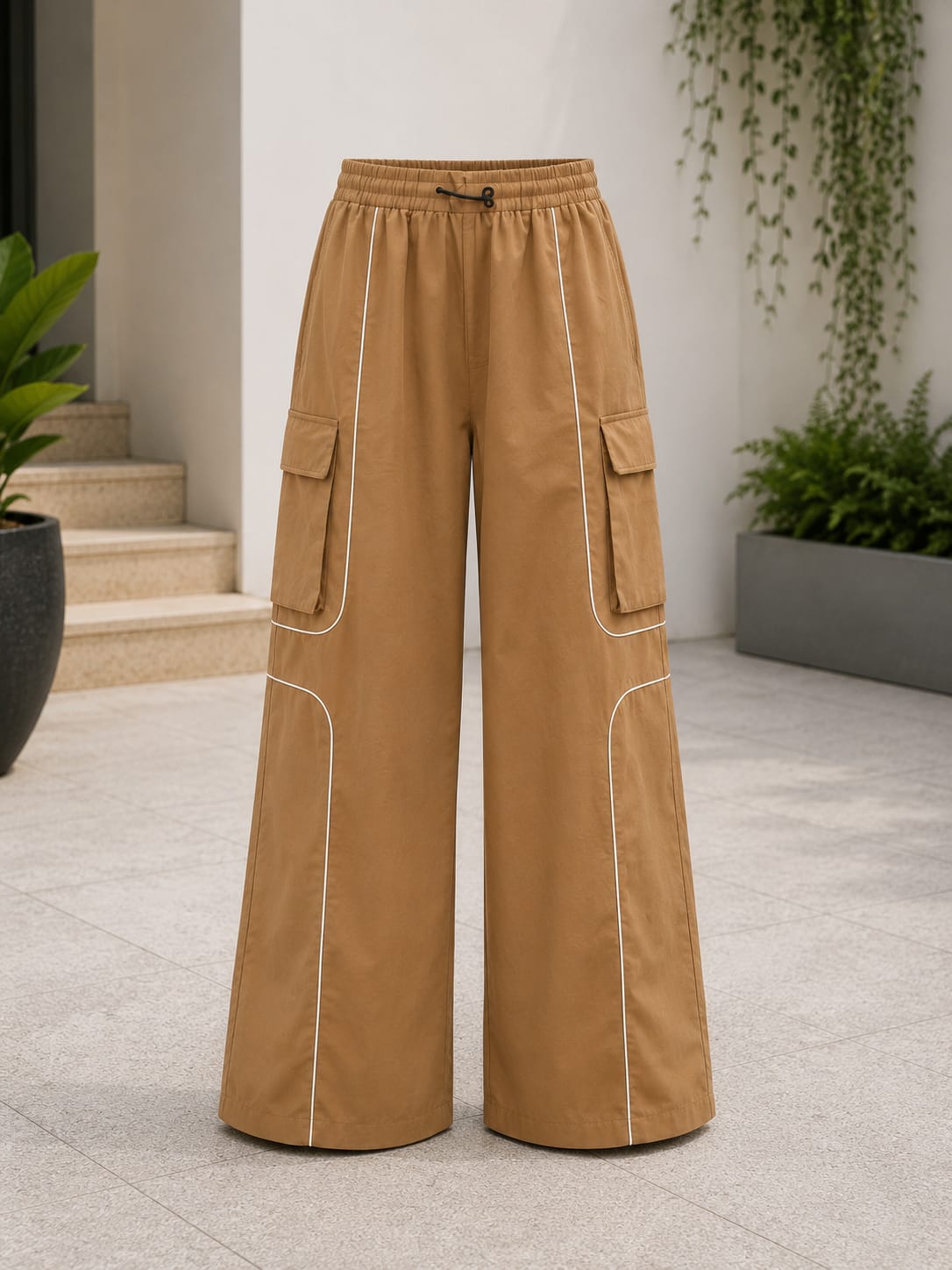 Stylish Wide Leg Cargo Pants | Trendy High-Waist Casual Trousers