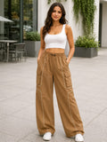 Stylish Wide Leg Cargo Pants | Trendy High-Waist Casual Trousers
