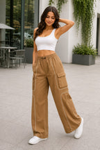 Stylish Wide Leg Cargo Pants | Trendy High-Waist Casual Trousers