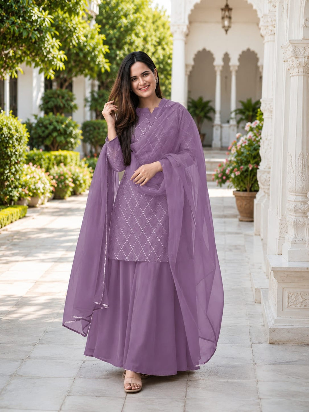 KURTA SHARARA DUPATTA SET