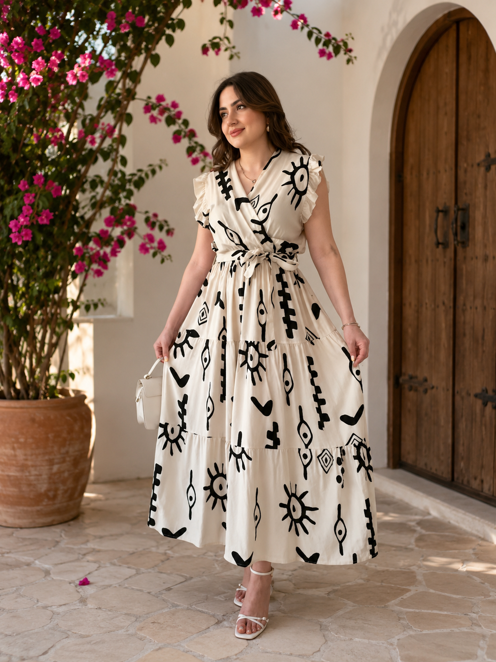 Rayon Flared Anarkali Maxi Dress | Stylish Short Sleeve Party Wear Gown
