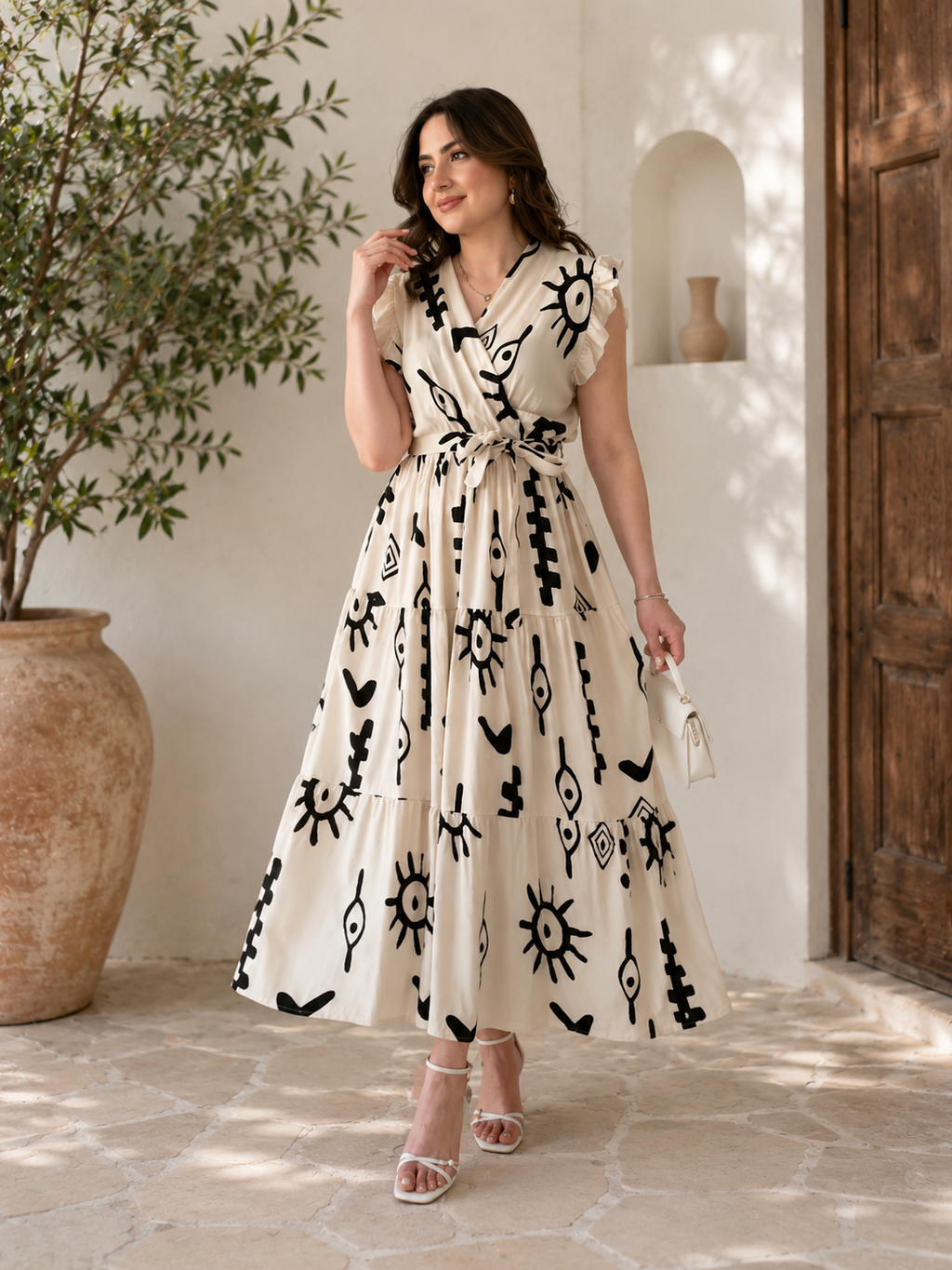 Rayon Flared Anarkali Maxi Dress | Stylish Short Sleeve Party Wear Gown