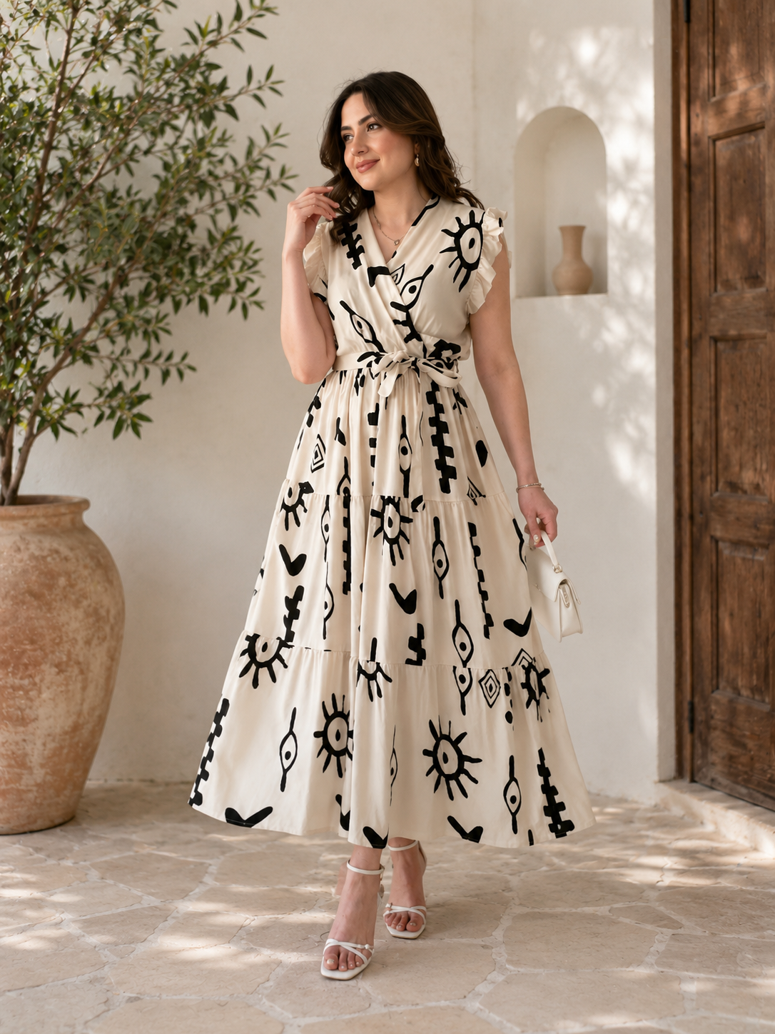 Rayon Flared Anarkali Maxi Dress | Stylish Short Sleeve Party Wear Gown