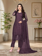 Cotton Rayon, Net Kurta Pant Dupatta Set