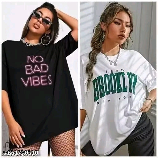 Printed Oversized Tee – Trendy Fit